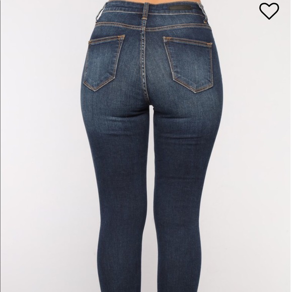 Fashion Nova Erika Ankle Jeans - Dark Denim - Picture 3 of 8
